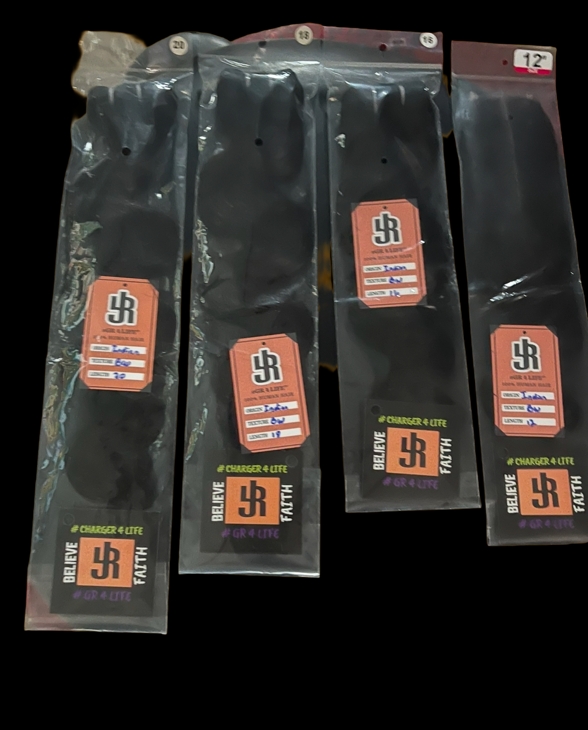 BLACK(#2) - 16inch, 18inch, 20inch Hair Bundles