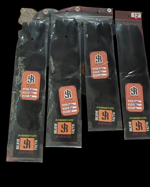 BLACK #2 - (3 Pack) 16inch, 18inch, 20inch Straight Hair Bundles