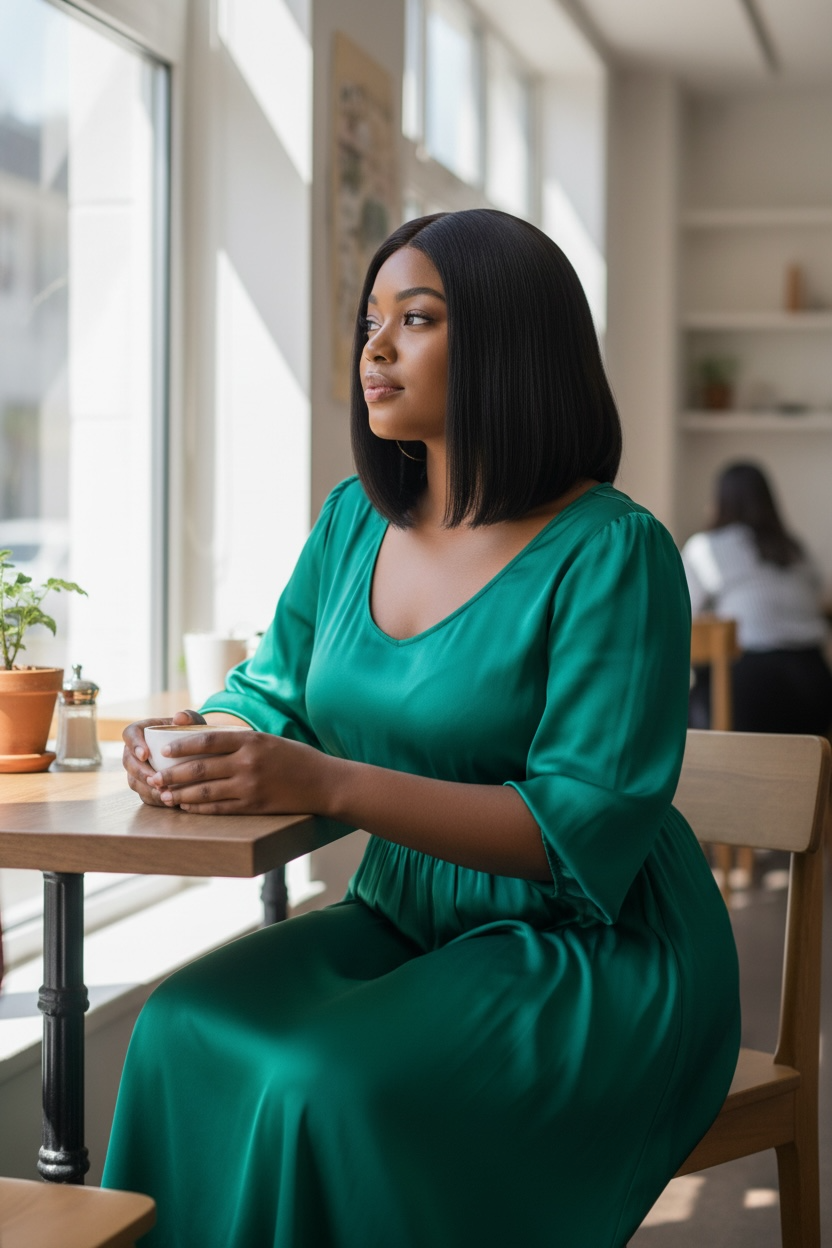 (BLACK#2) - HD 13*6 12inch 180% Density Lace Frontal Wig Straight