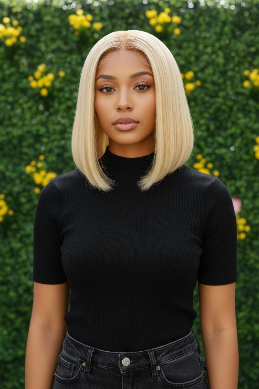 BLONDE(#613) - HD 13*6 12inch Bob 180% Density Lace Frontal Wig Straight