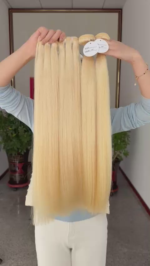 BLONDE(#613) - 20inch, 22inch, 24inch Hair Bundles
